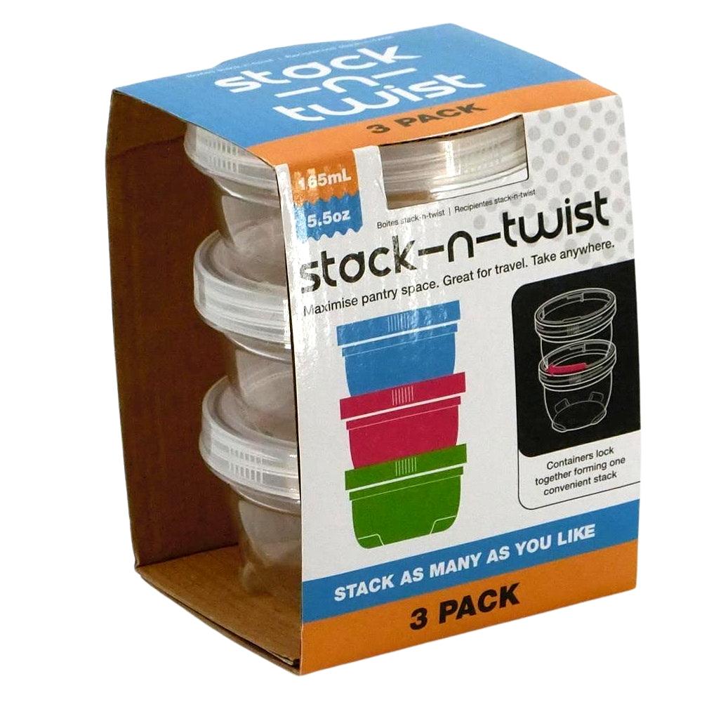 Stack-N-Twist Storage Tub 165ml | Pack of 3 - Choice Stores