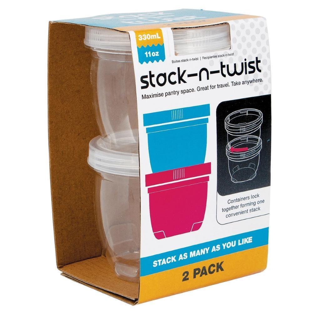 Stack-N-Twist Storage Tub 330ml | Pack of 2 - Choice Stores