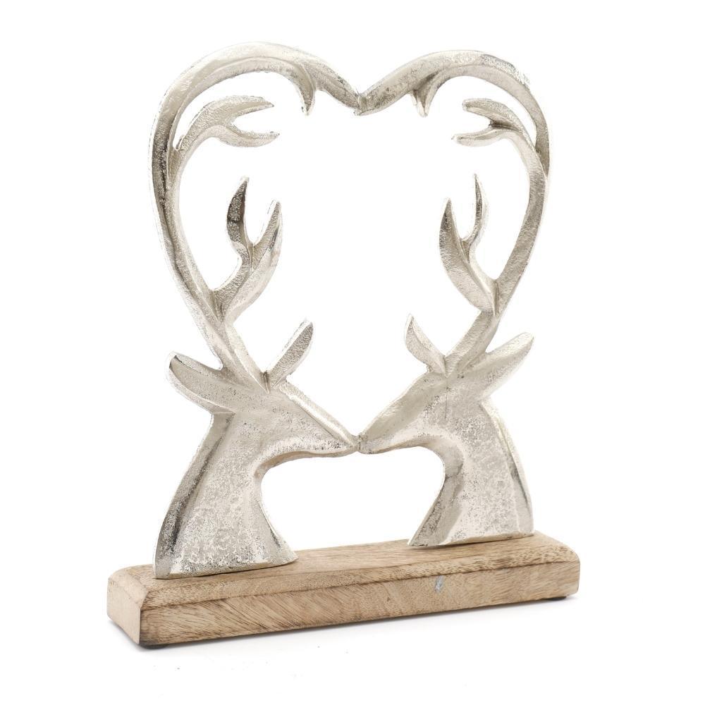 Stag Heart Silhouette Ornament Decoration | 26cm - Choice Stores
