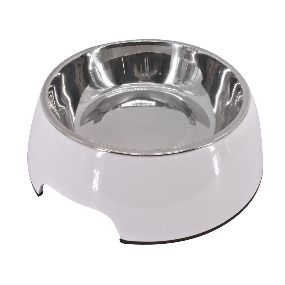 Stainless Steel Pet Bowl with Melamine Base - Choice Stores