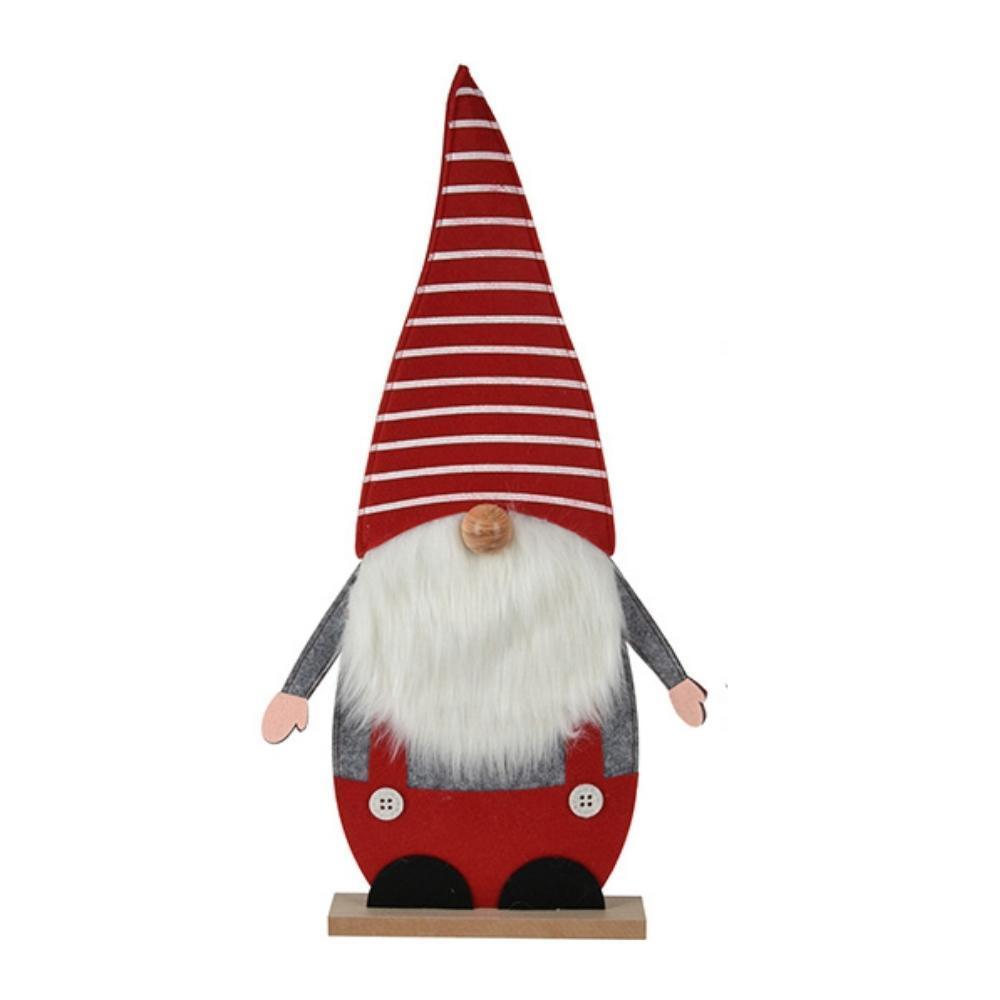 Standing Felt Santa on Wooden Base | 61cm - Choice Stores