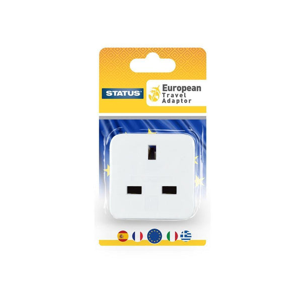 Status European Travel Adaptor | White - Choice Stores