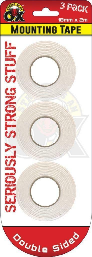 Strong As An Ox Double Sided Mounting Tape | 3 Pack - Choice Stores