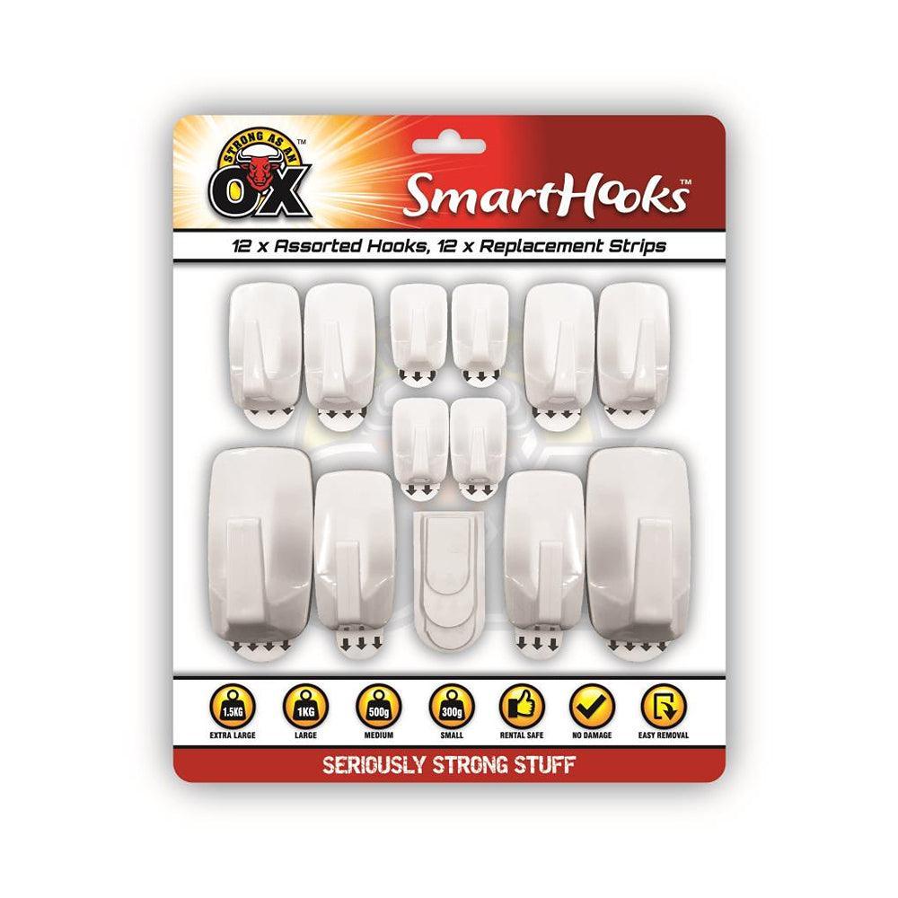 Strong as an Ox Removable Assorted Smart Hooks | Pack of 24 - Choice Stores