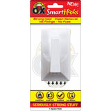 Strong as an Ox Removable Square White Plastic Hook | 2kg Capacity - Choice Stores