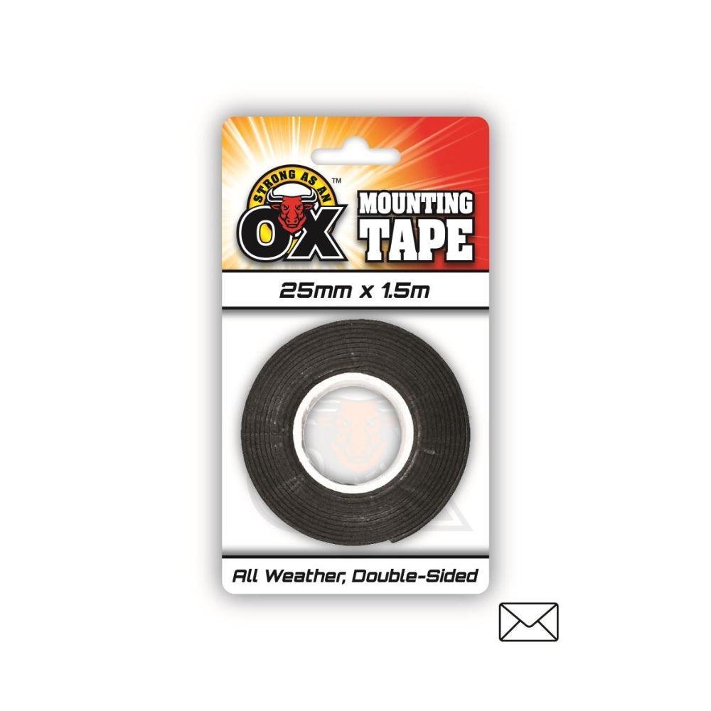Strong as an Ox Silicone Double Sided Mounting Tape | 25mm x 1.5m - Choice Stores