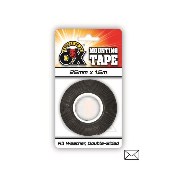 Strong as an Ox Silicone Double Sided Mounting Tape | 25mm x 1.5m - Choice Stores