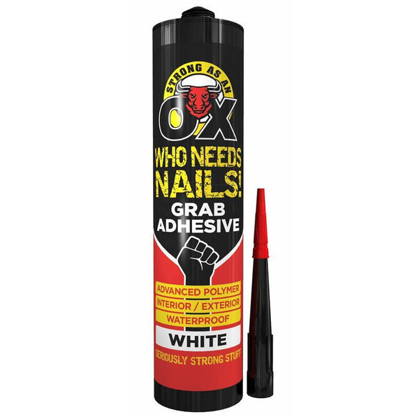 Strong as an Ox Who Needs Nails Grab Adhesive Cartridge White | 280g - Choice Stores