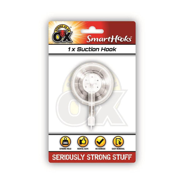 Strong as an Ox Window Suction Hook | Capacity 3kg - Choice Stores