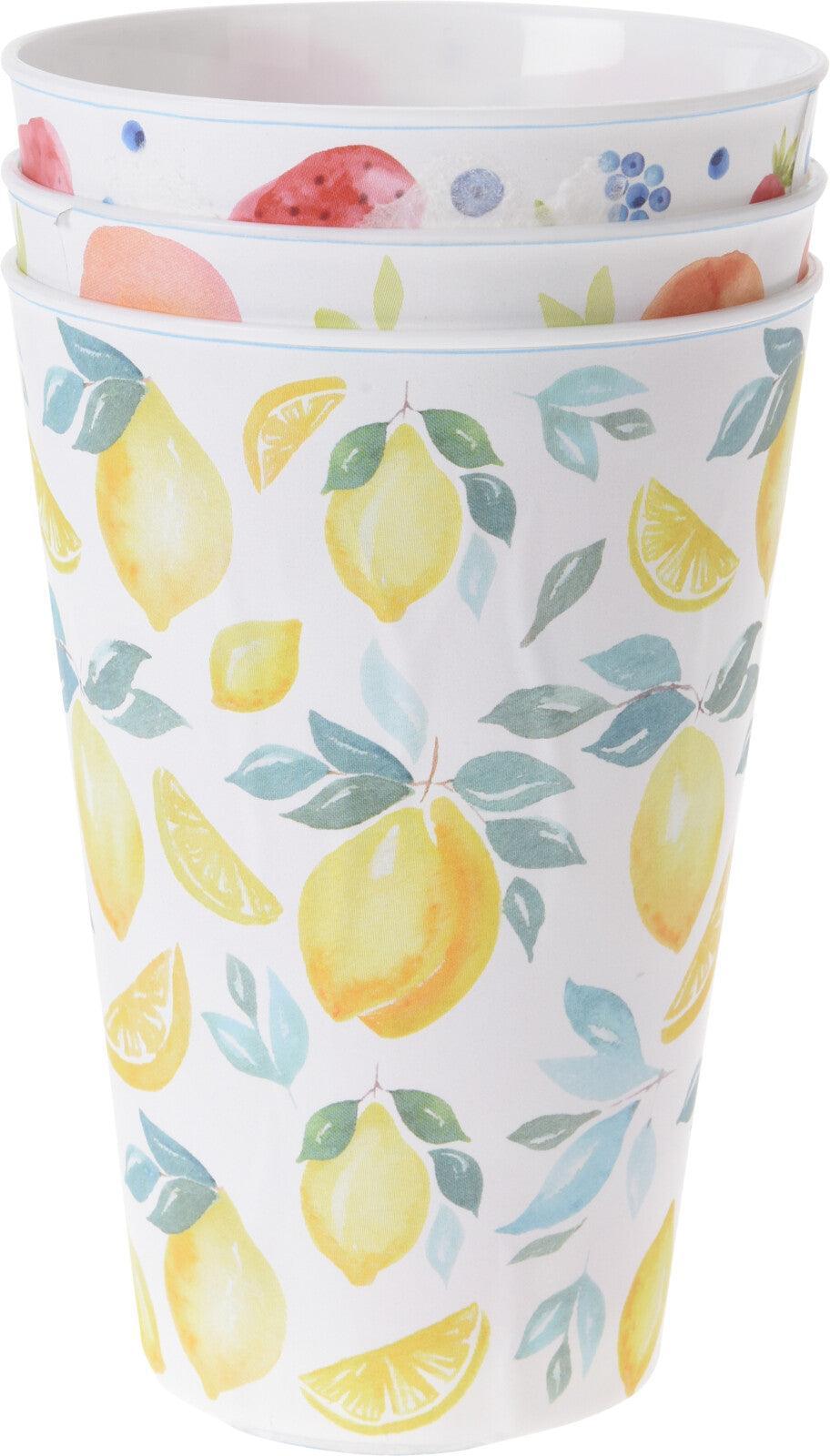 Summer Fruity Design Plastic Cups | 3 Pack - Choice Stores