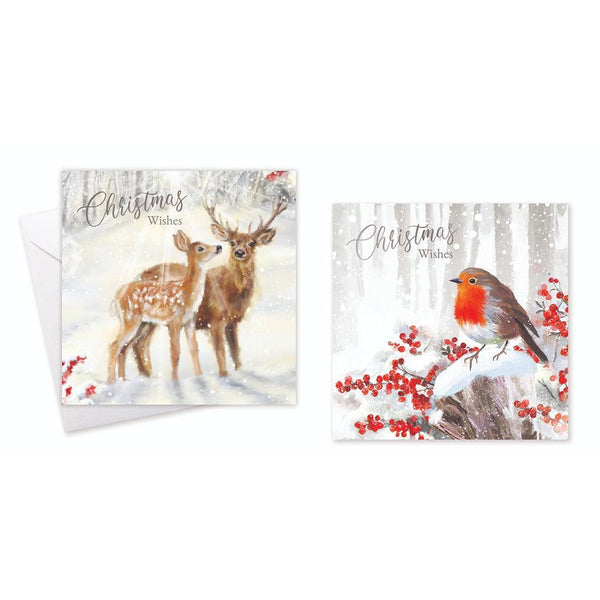 Tallon Christmas Cards Deer/Robin | Pack of 10 - Choice Stores