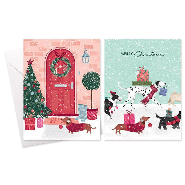 Tallon Christmas Cards Door/Dogs | Pack of 8 - Choice Stores