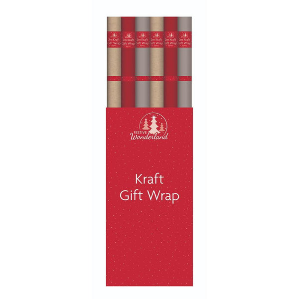 Tallon Christmas Gift Wrap Printed Kraft | 3m x 70cm - Choice Stores