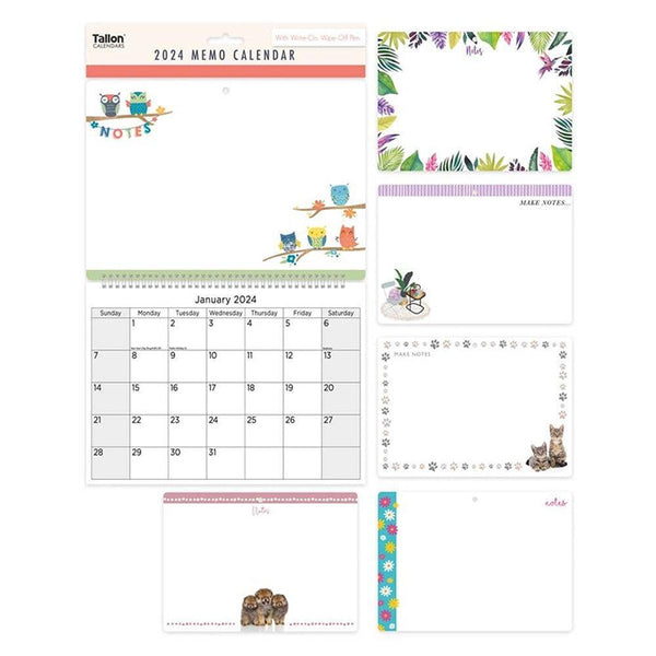 Tallon Compact Memo Calendar with Pen | Assorted - Choice Stores