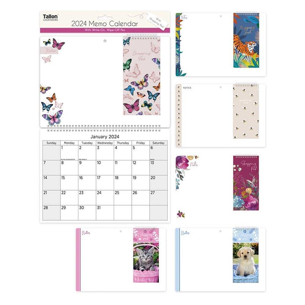 Tallon Memo Calendar with Shopping Pad & Pen | Assorted - Choice Stores