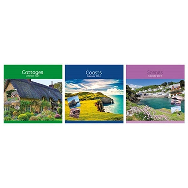 Tallon Square Calendar | Assorted Designs Coasts, Cottages & Scenes - Choice Stores