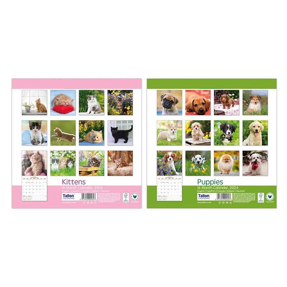 Tallon Square Calendar | Assorted Kittens & Puppies - Choice Stores