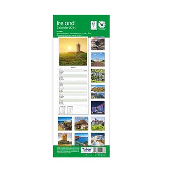 Tallon Super Slim Calendar Photographic Images of Ireland | Assorted Designs - Choice Stores