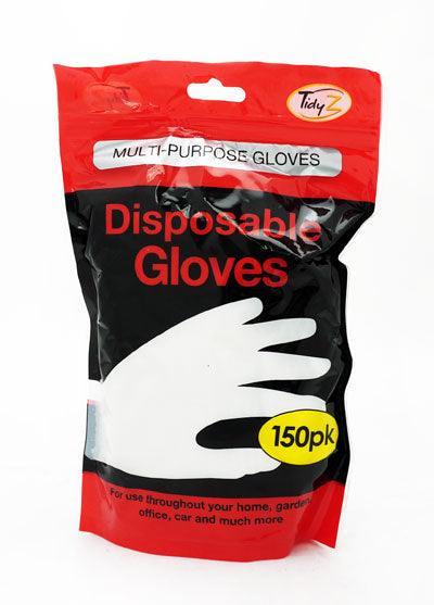 Tidyz Multi-Purpose Disposable Gloves | Clear | Pack of 150 - Choice Stores