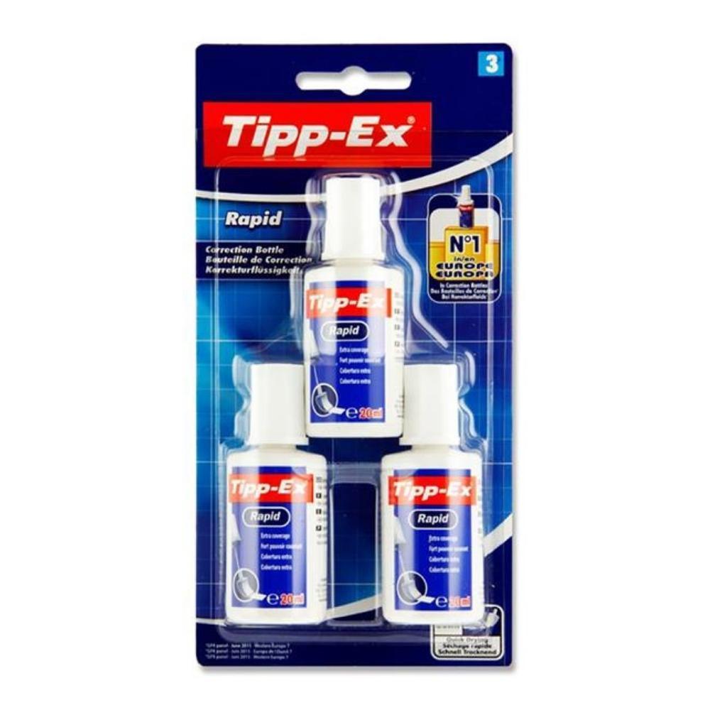 Tipp-Ex Rapid Correction Fluid | Pack of 3 - Choice Stores