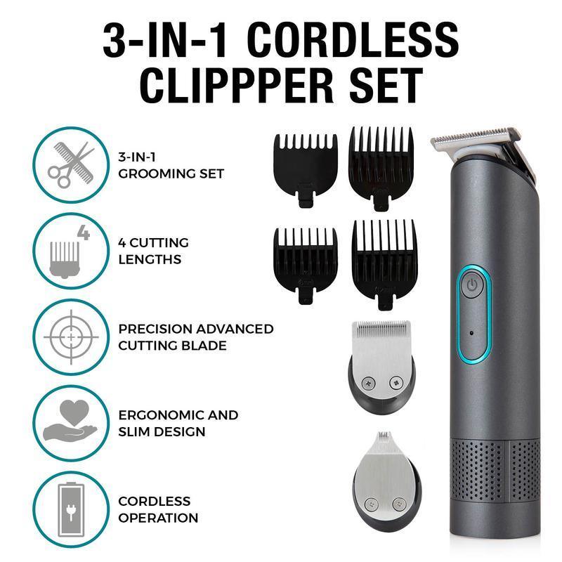 Titan Cordless Hair Clipper Set Titanium | by Carmem - Choice Stores