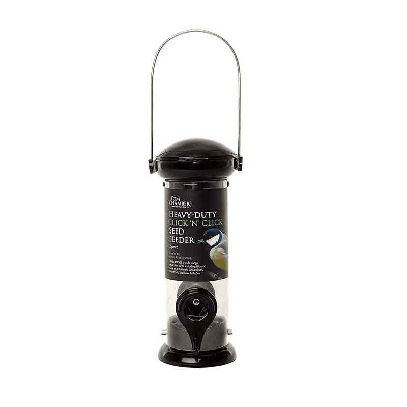 Tom Chambers Heavy Duty Flick &amp; Click 2 Port Seed Feeder - Choice Stores