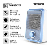 Tower Fan Heater | Assorted Colours | 600W - Choice Stores