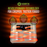 Tower Vortx Dual Basket Air Fryer | Latte with Chrome Trim | 8.5L - Choice Stores