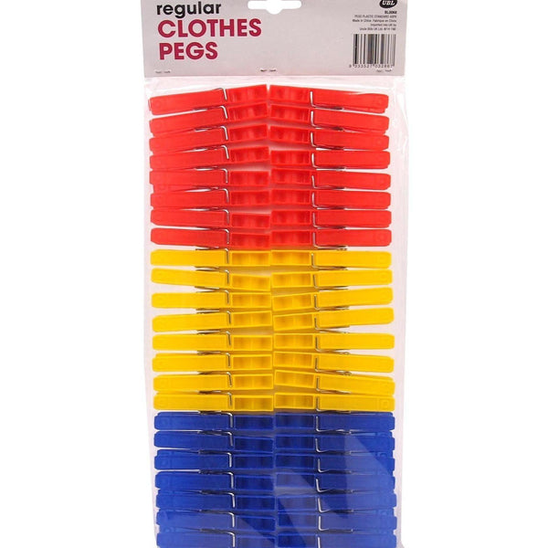 Traditional Plastic Clothes Pegs | 48 Pack - Choice Stores