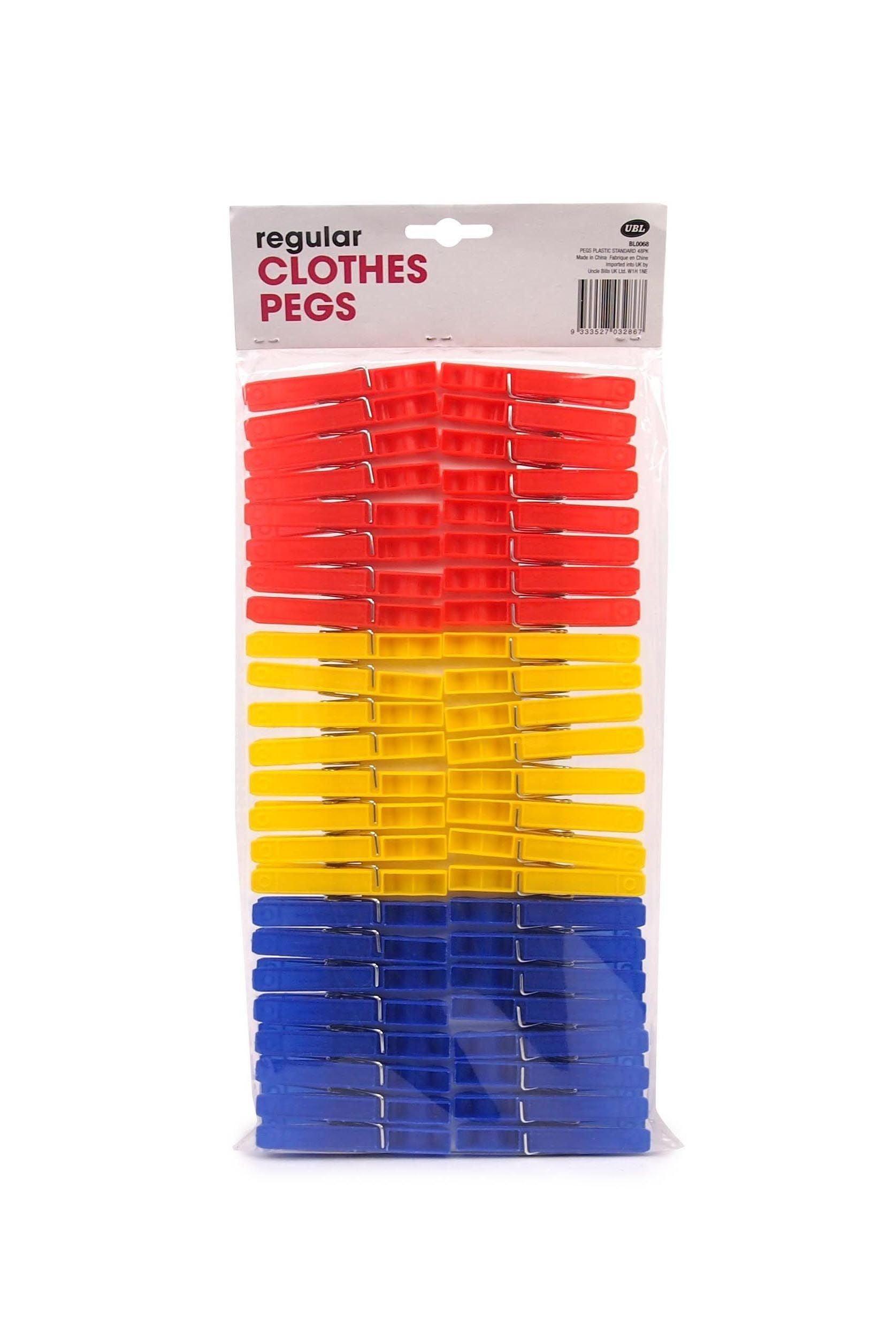 Traditional Plastic Clothes Pegs | 48 Pack - Choice Stores