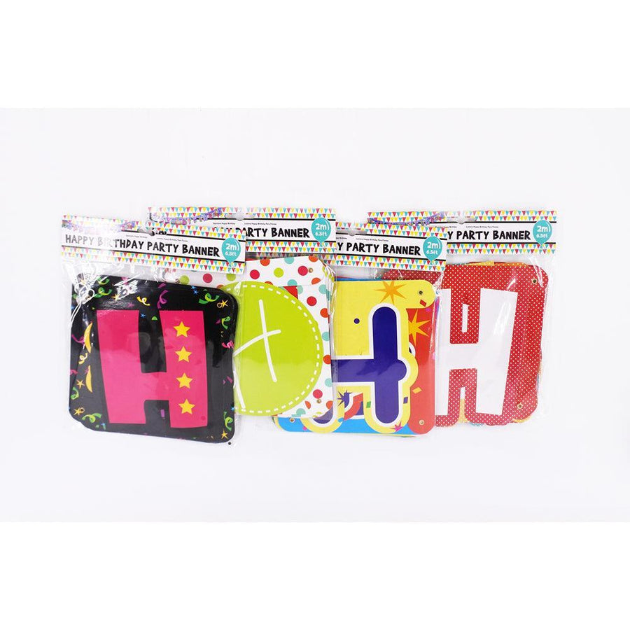UBL 4 Assorted Happy Birthday Banner | 2m - Choice Stores