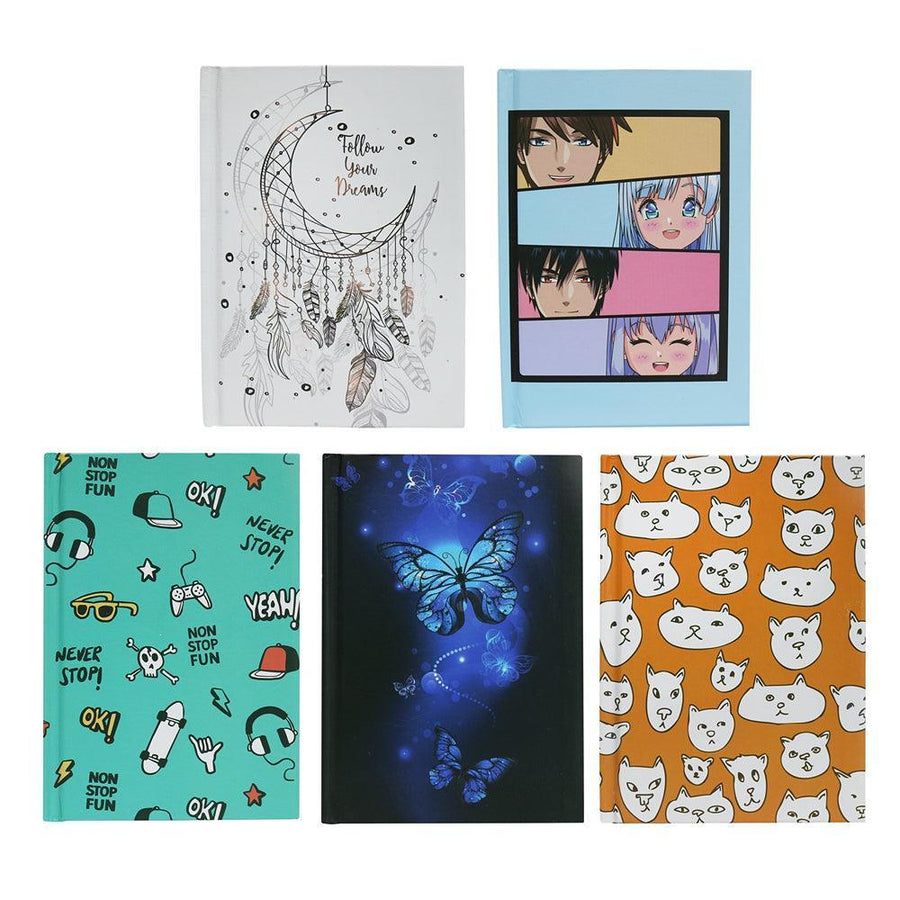 UBL 5 Assorted Hardback Notebook 100 Sheets | A6 - Choice Stores
