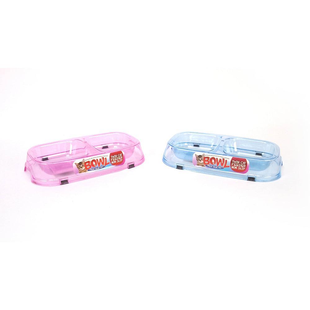 UBL Clear Double Cat Bowl | 2 Assorted - Choice Stores