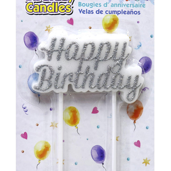 UBL Glitter Happy Birthday Candle - Choice Stores