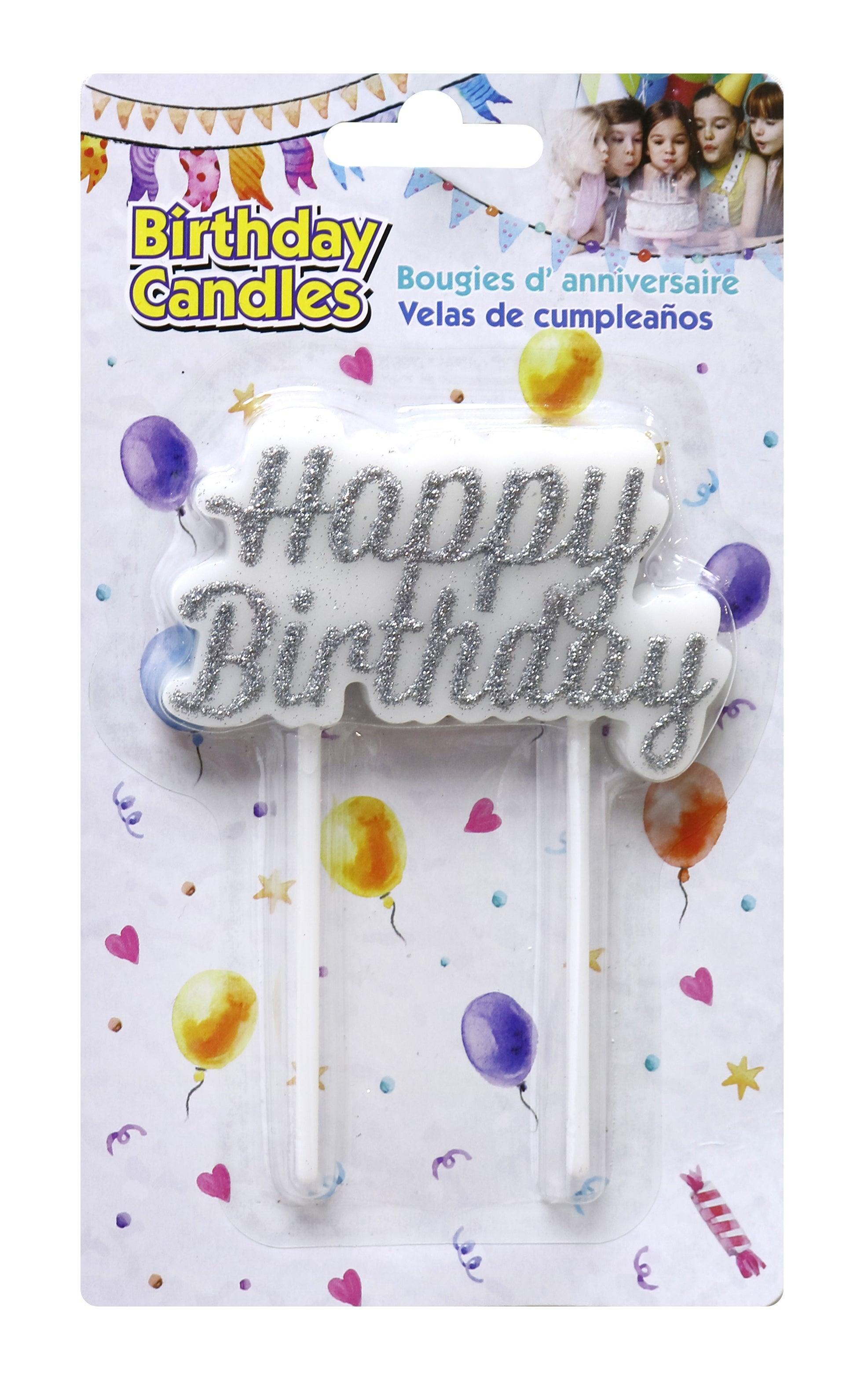 UBL Glitter Happy Birthday Candle - Choice Stores