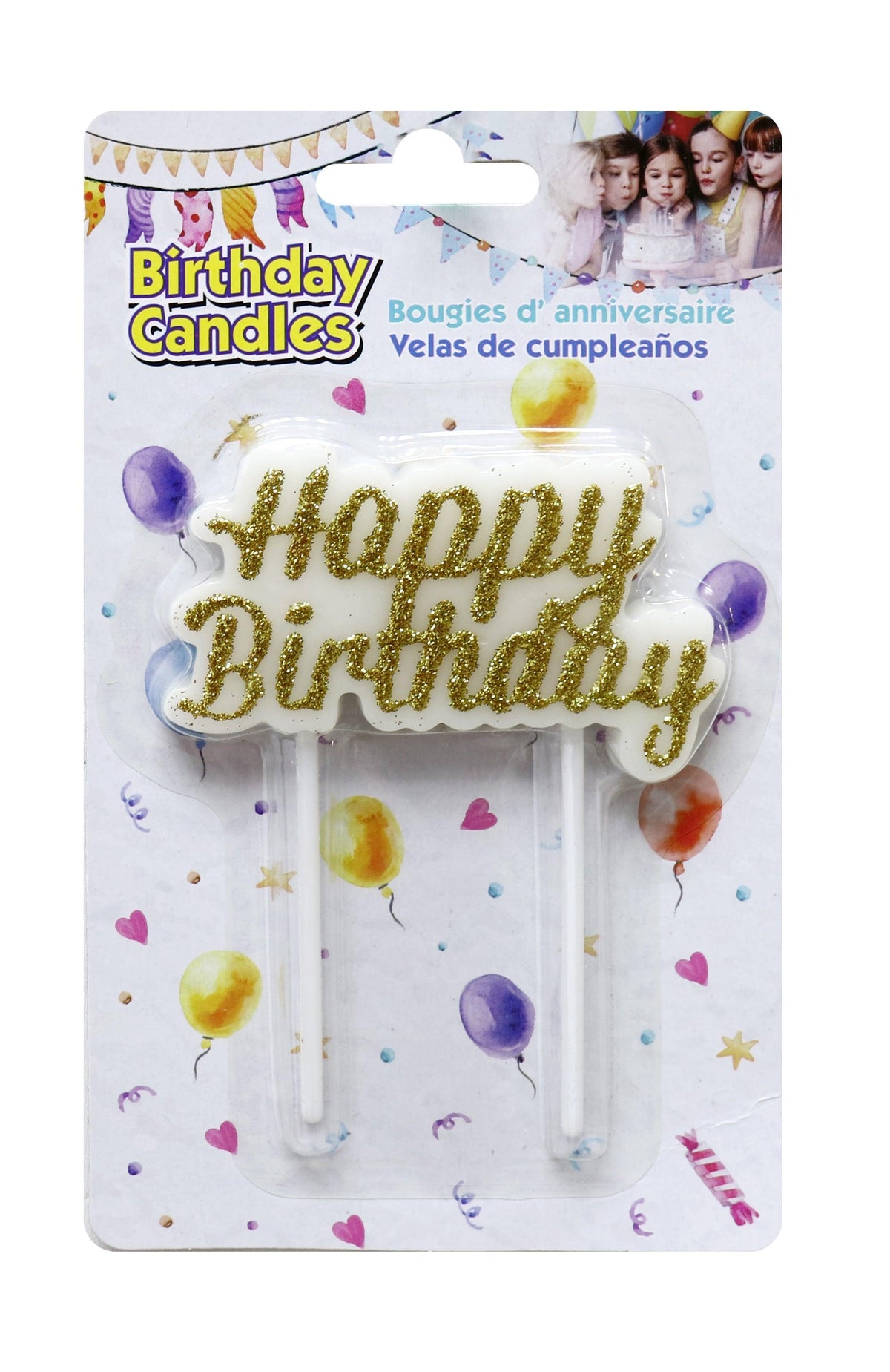 UBL Glitter Happy Birthday Candle - Choice Stores