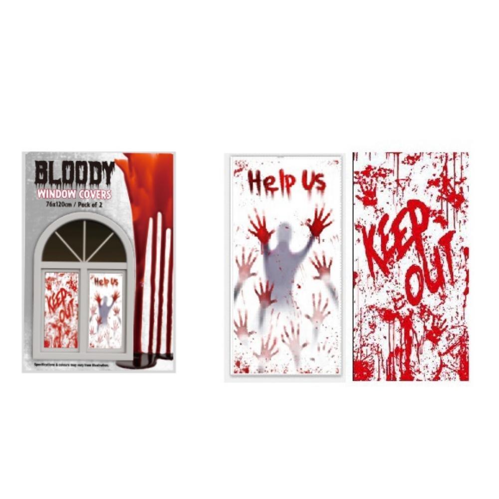 UBL Halloween Keep Out Bloody Window Covers | 2 Pack - Choice Stores