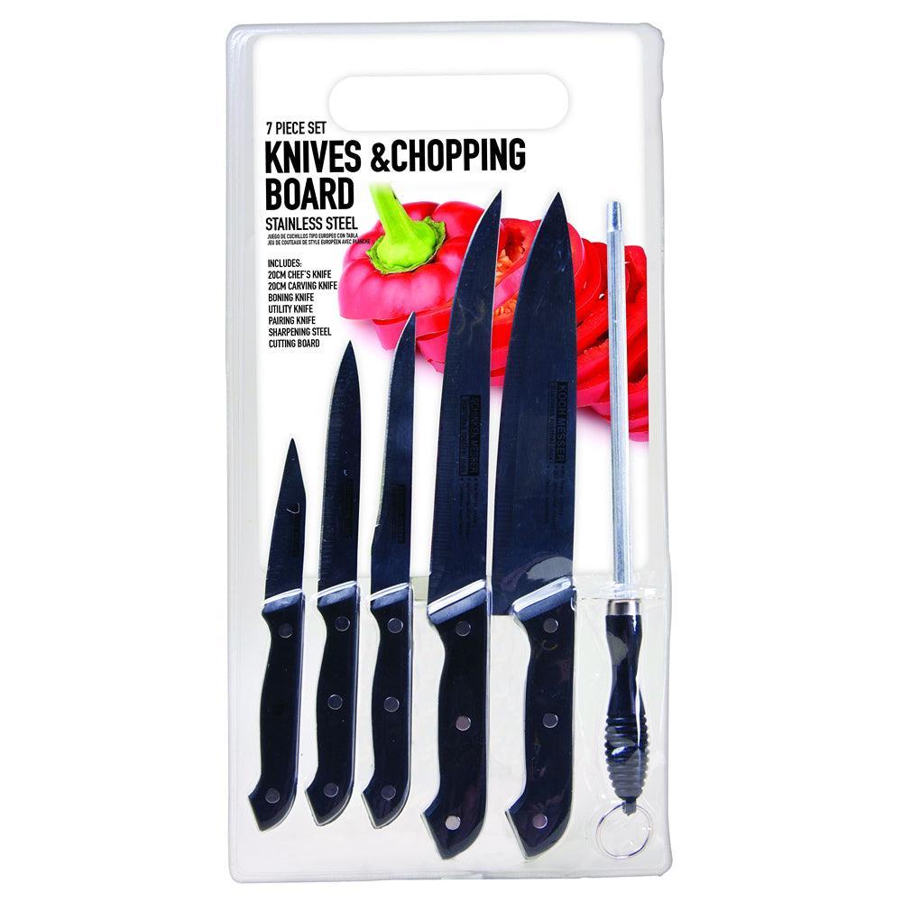 UBL Knife &amp; Chopping Board Set | 7 Pieces - Choice Stores