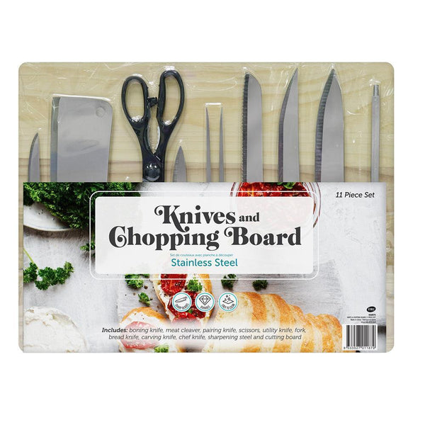 UBL Knives and Chopping Board Set | 11 Piece Set - Choice Stores