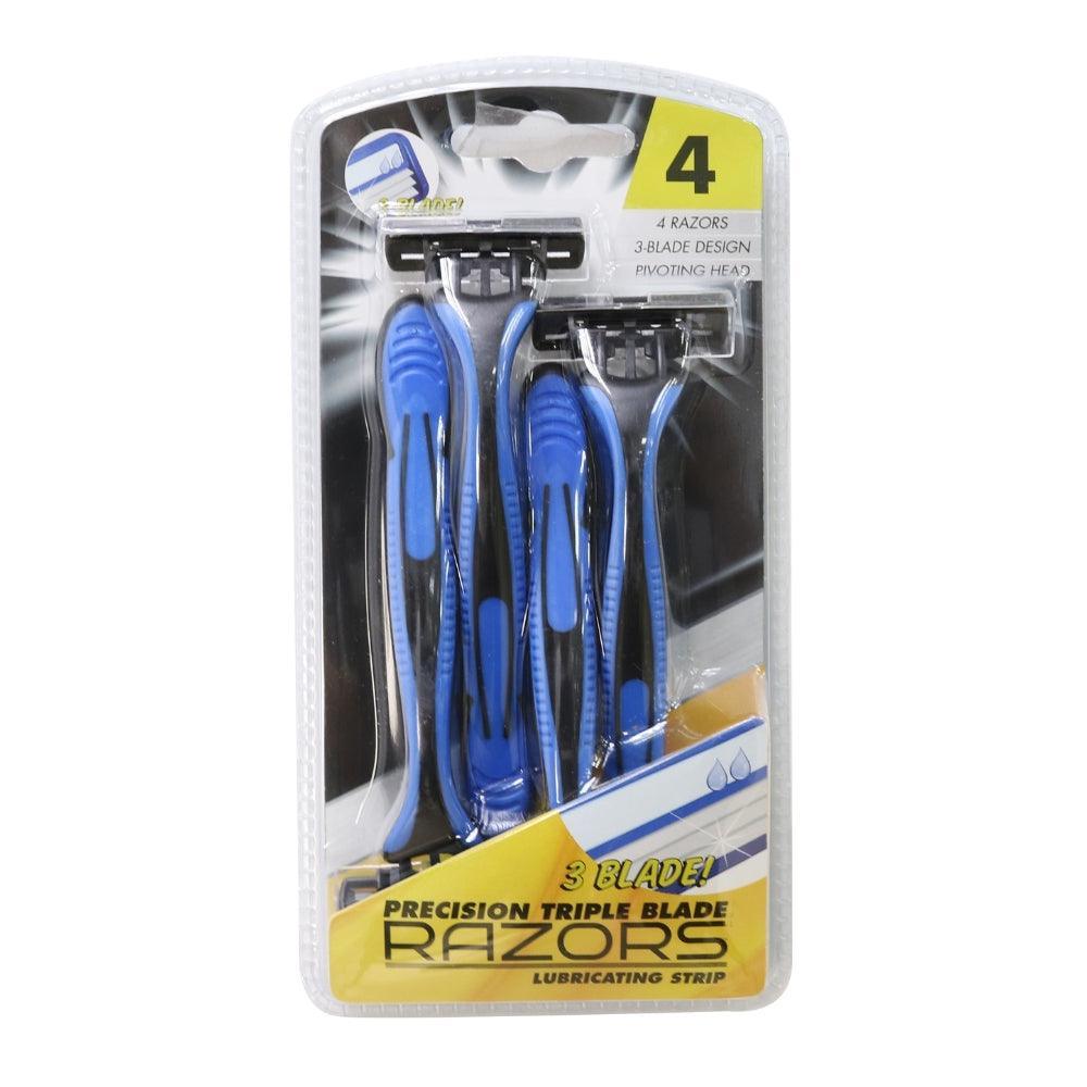 Mens Precision Triple Blade Razors with Lubricating Strip | Pack of 4 ...