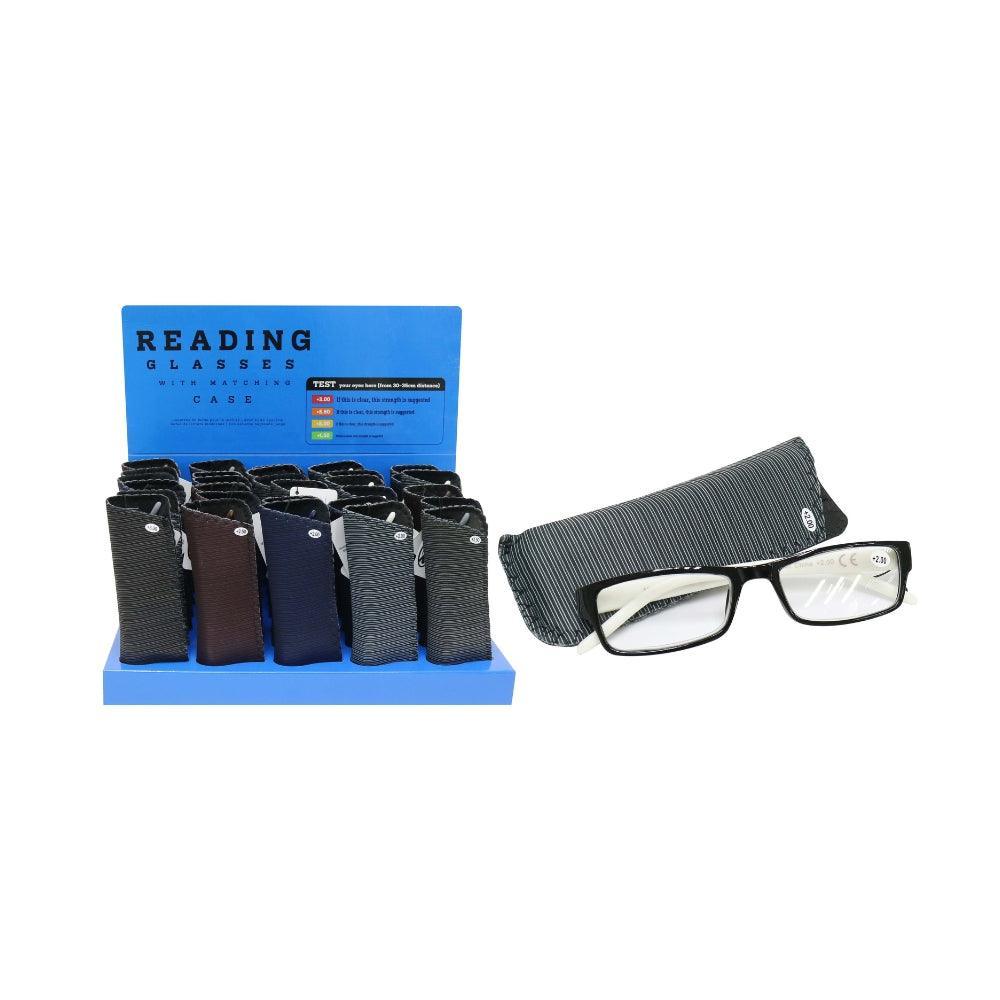 UBL Mens Reading Glasses with Case | 1.50 to +3.00 - Choice Stores