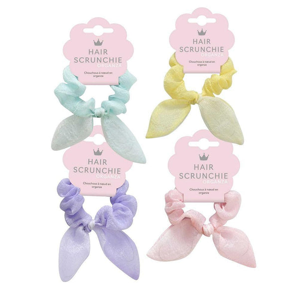 UBL Organza Bow Scrunchie | 4 Assorted - Choice Stores