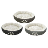 UBL Round Paw Print Fleece Pet Bed | 55 x 15cm - Choice Stores