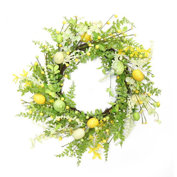 UBL Vibrant Egg & Forsythia Easter Wreath | 50cm - Choice Stores