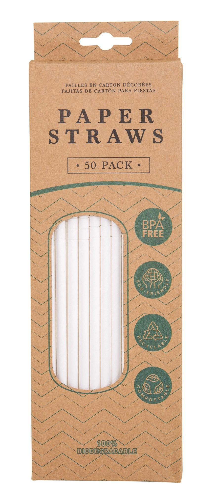 UBL White Paper Straws | 50 Pack - Choice Stores