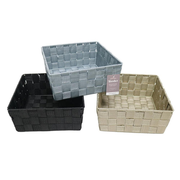 UBL Woven Basket 3 Assorted Colours | 23 x 23 x 10cm - Choice Stores