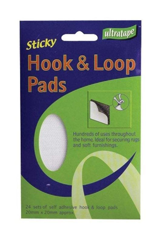 Ultratape Hook &amp; Loop Pads | Pack of 24 - Choice Stores