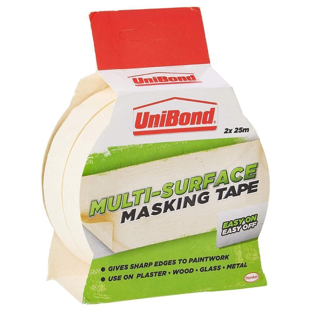 Unibond Easy On-Easy Off Masking Tape | 25mm x 25m | Twin Pack - Choice Stores