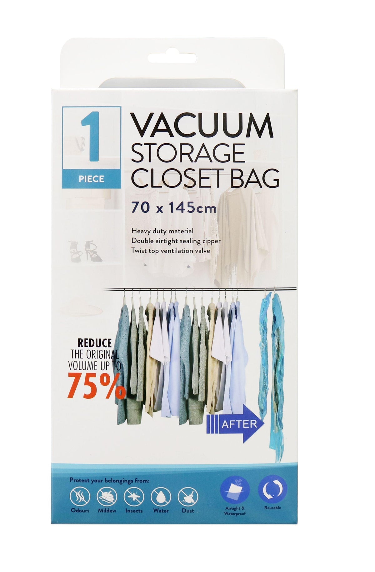 Vacuum Storage Closet Bag | 70 x 145cm - Choice Stores