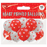 Valentine's Day Heart Printed Balloons | Pack of 10 - Choice Stores